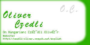 oliver czedli business card
